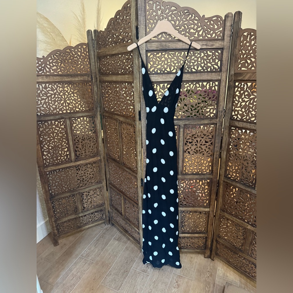 REFORMATION Zani Dress in Moon Dot NEW - Picture 3 of 4